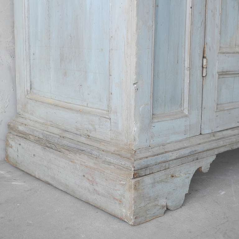 Paint Antique 17th Century Wood Armoire from Italy