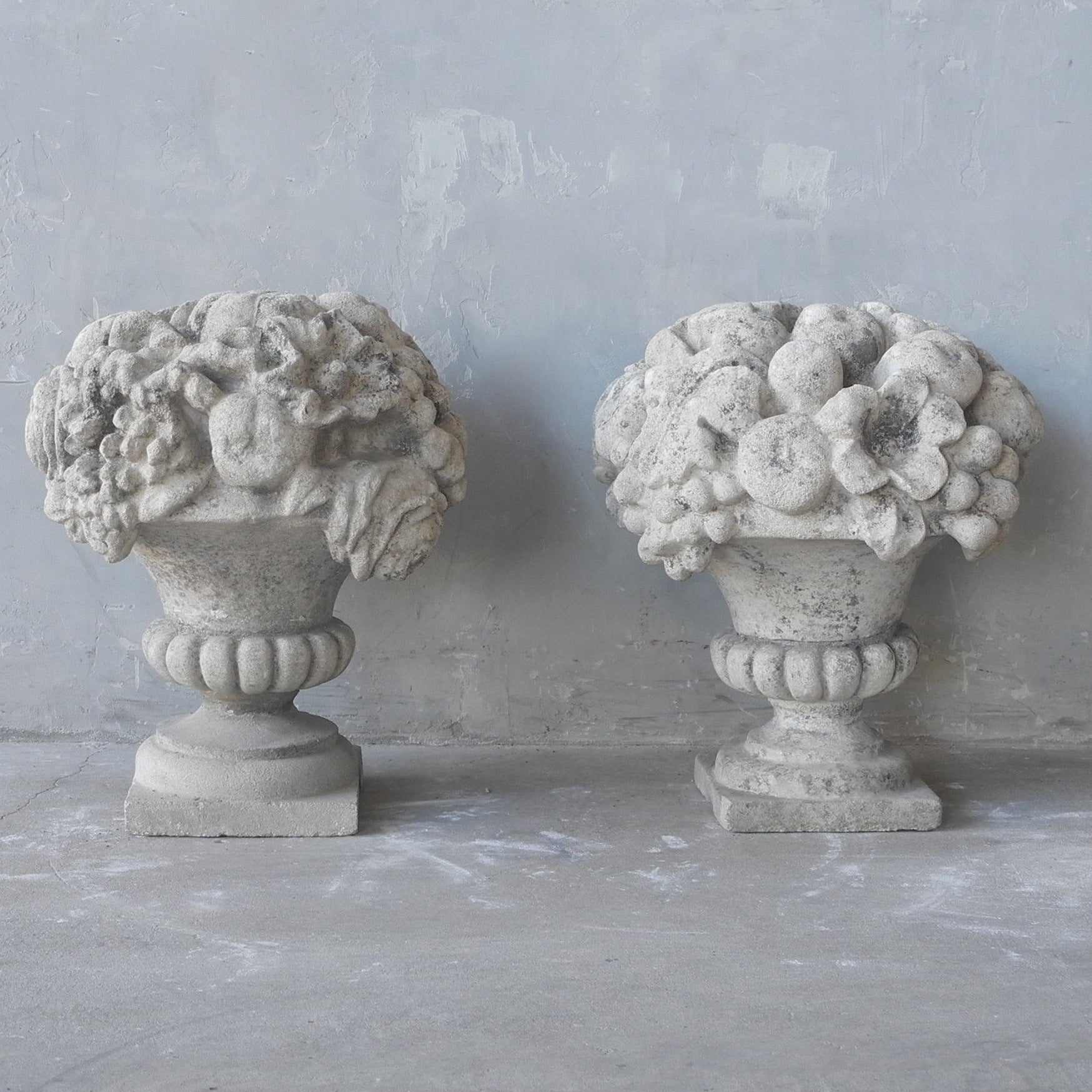 Pair of Antique 19th Century Stone Statues For Sale