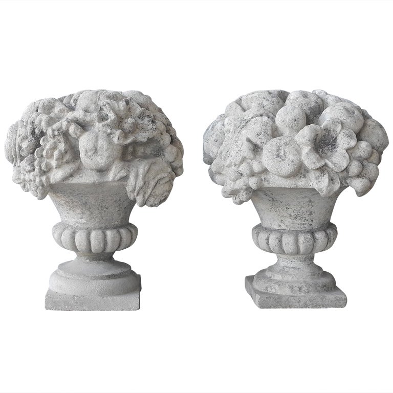 Pair of Massive 19th Century Stone Pier Caps / Gate Finials at 1stDibs