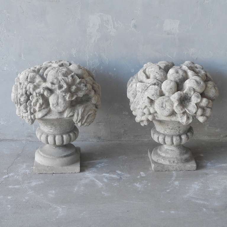 Mid-19th Century Pair of Antique 19th Century Stone Statues For Sale