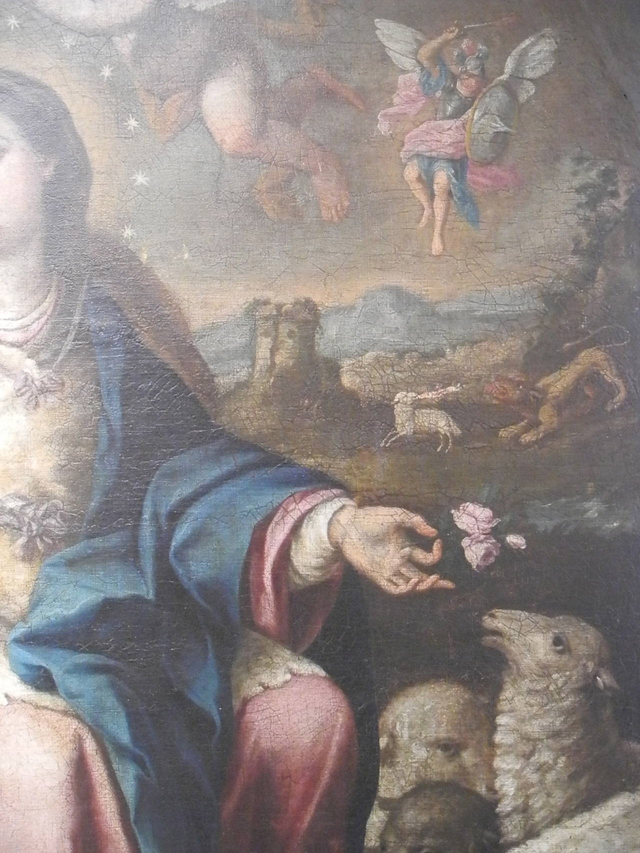 17th Century Italian Religious Painting In Good Condition In Houston, TX