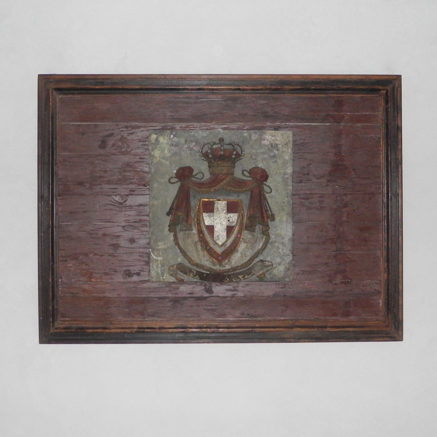 19th c. Painted Coat of Arms