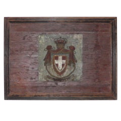 19th c. Painted Coat of Arms