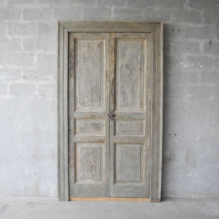 Pair of 18th Century Italian Doors with Frame