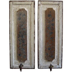 Antique Pair 17th Century Italian Paneled Appliques