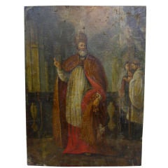 Antique 17th Century French Painting of St. Peter