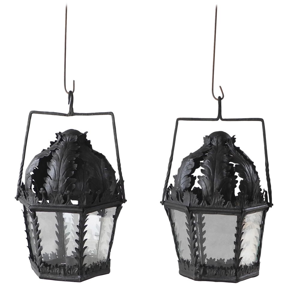 Pair of Antique 19th Century Processional Lanterns