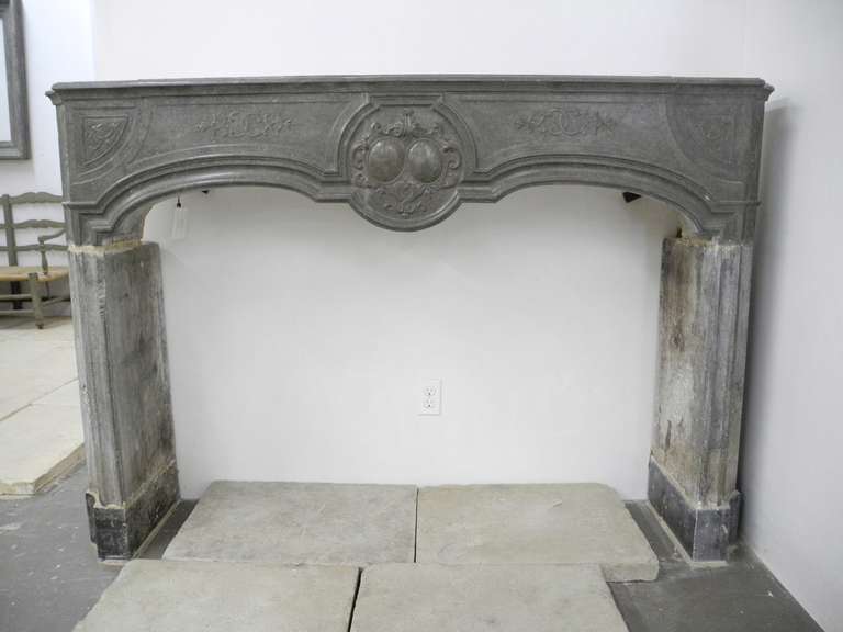 This is an 18th century Besançon stone cheminée from a 