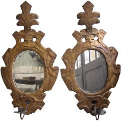 Pair 18th Century Mirrored Appliques from Andalusia, Spain