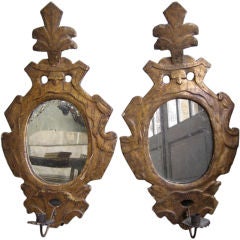 Antique Pair 18th Century Mirrored Appliques from Andalusia, Spain