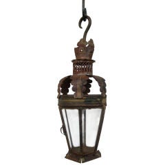 Antique Small 19th Century Tole Lantern