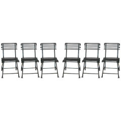 Set of Six 19th Century Arras Garden Chairs