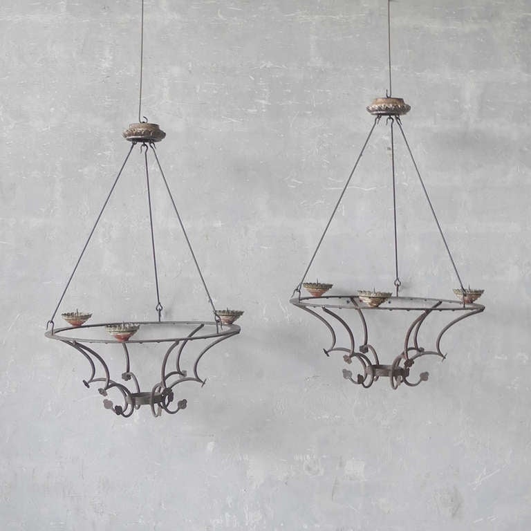 Pair Antique Lustres