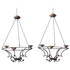 Pair Antique Lustres