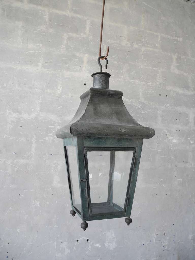 Antique 19th Century French Tole Lantern For Sale 1