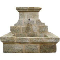 Provencal Stone Fountain made from Reclaimed Stone Elements