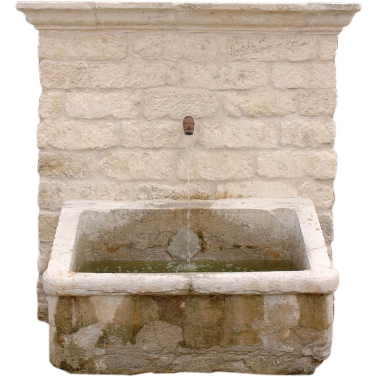 18th Century Stone Wall Fountain