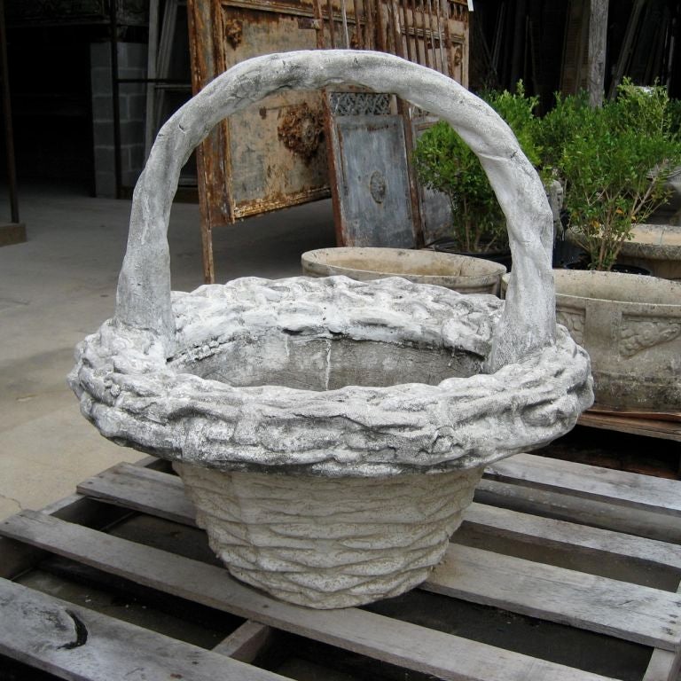 Pair Late 19th c. Faux Bois Baskets