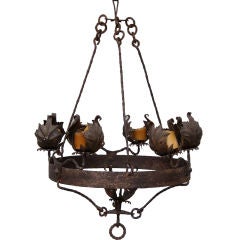 17th Century Tuscan Iron Chandelier