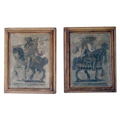 Pair 17th c. Engravings of "Claudius" and "Domitianus"