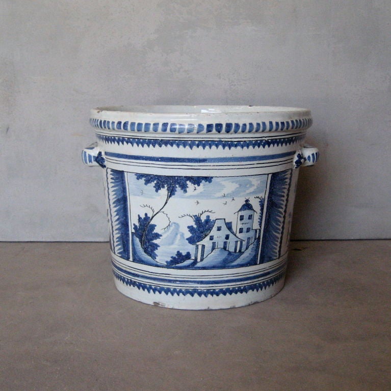 18th c. Faience Pot from the Village of Nevers, France