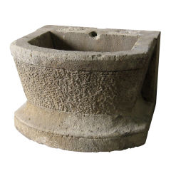 Antique 19th c. Stone Basin from a Garden in France