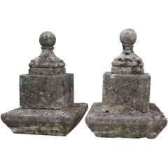 Pair 18th c. Column Toppers