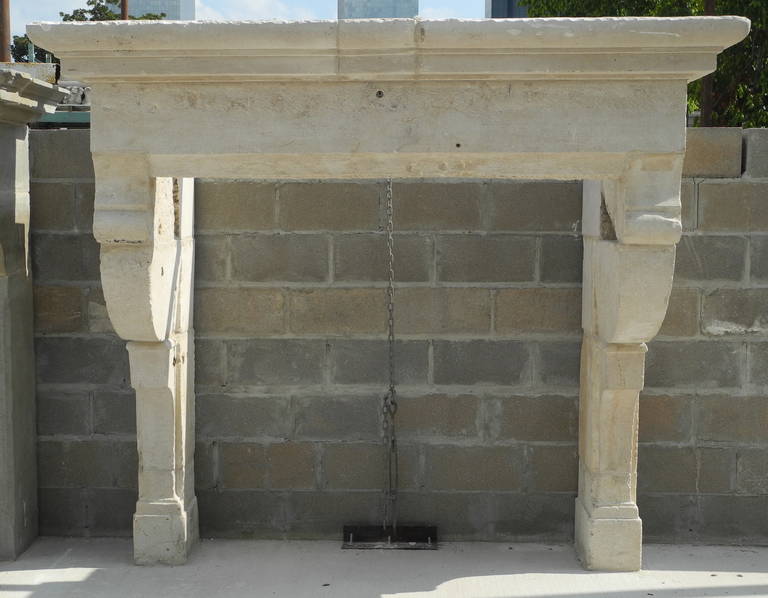 17th Century French Fireplace In Excellent Condition In Houston, TX