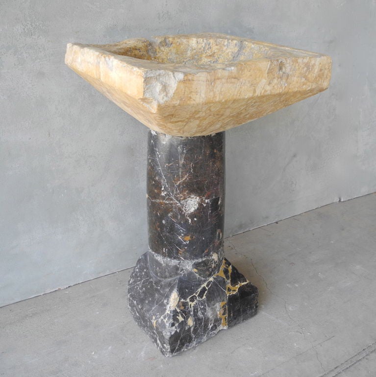 Antique 16th Century French Standing Stone Sink 1