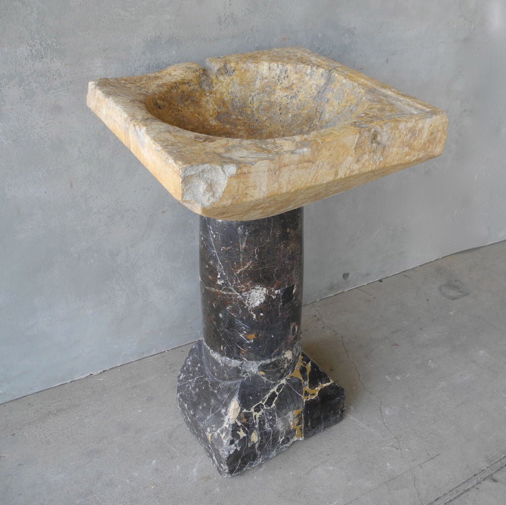 Antique 16th Century French Standing Stone Sink 3