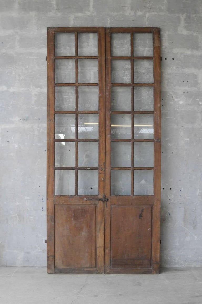Pair of 18th Century Walnut French Doors at 1stDibs reclaimed french