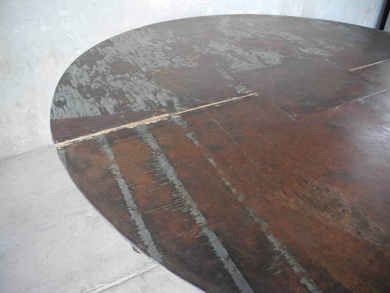 Large antique iron table from 18th century France In Good Condition In Houston, TX