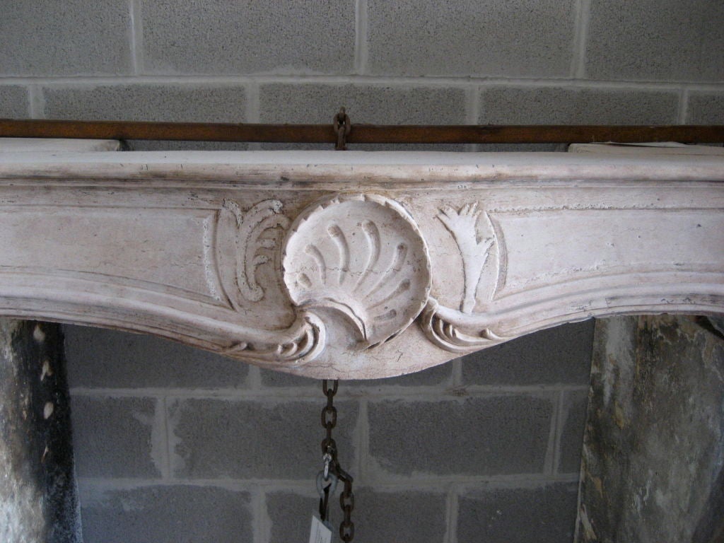 French Antique Louis XV Fireplace from a Parisian Apartment