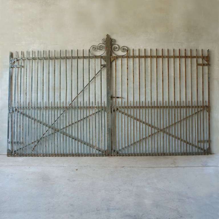 Pair 19th c. Iron Gates from a Country Property near Tours, France