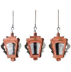 Set of Three 18th c. Italian Processional Lanterns