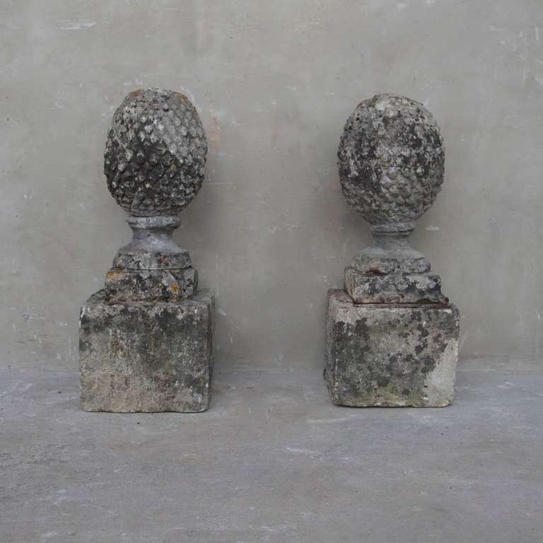 Pair of 18th c. Stone Chapiteaux from the Entrance of a Provencal Bastile