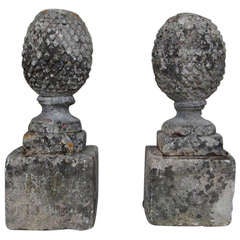 Pair of 18th C. Stone Chapiteaux