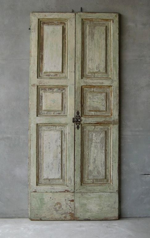 Italian Pair 18th c. Painted Doors from a Palazzo in Florence