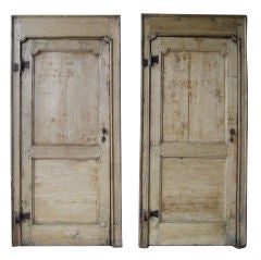 Set of 2 18th c. Venetian Doors with Frames