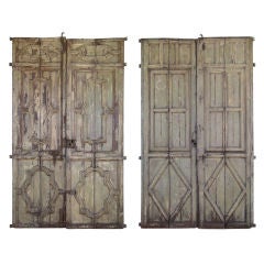 Antique Pair 17th c. Bifold Entrance Doors from Florence, Italy