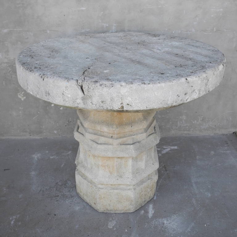 French 16th Century Round Stone Table from France