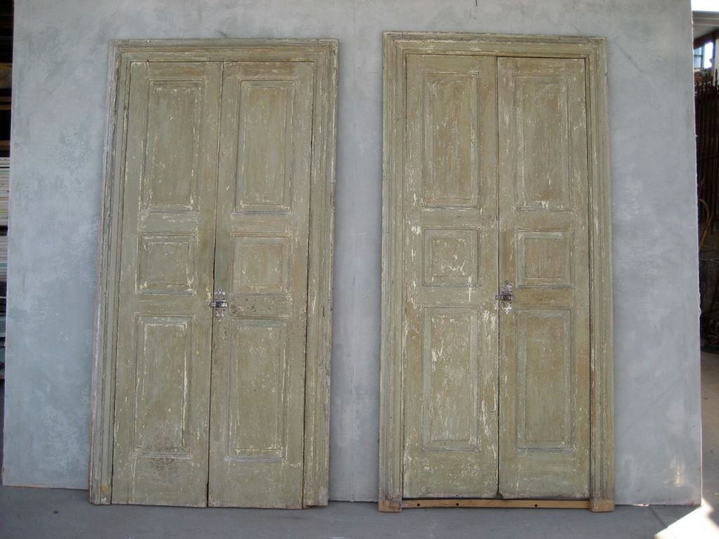 Pair Italian Doors with Frame from Borgonovo, circa 1800