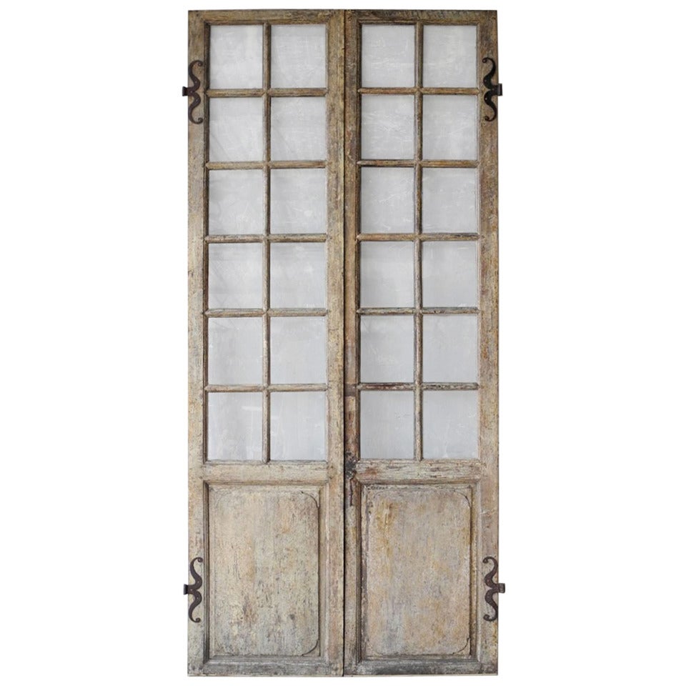 Pair of 18th Century Walnut French Doors