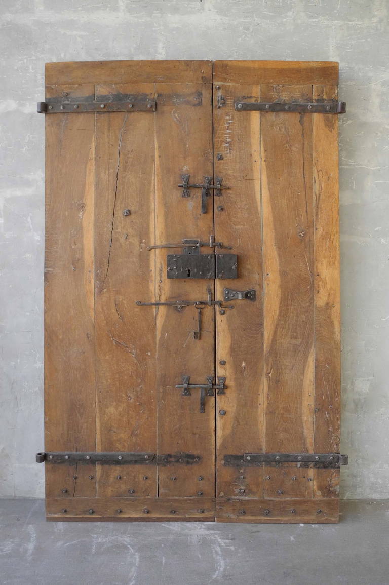 French Pair of Late 17th Century Entrance Doors from Toulouse, France