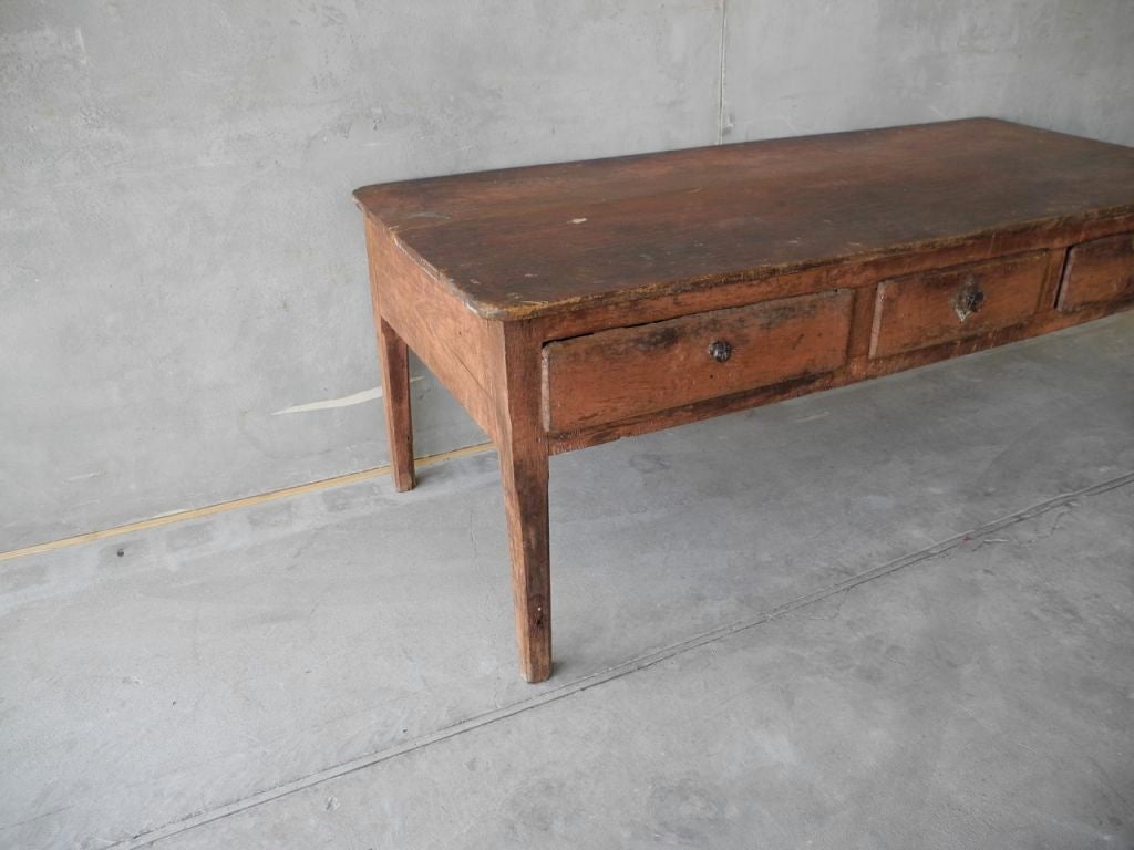 French Antique Console Table with Drawers For Sale
