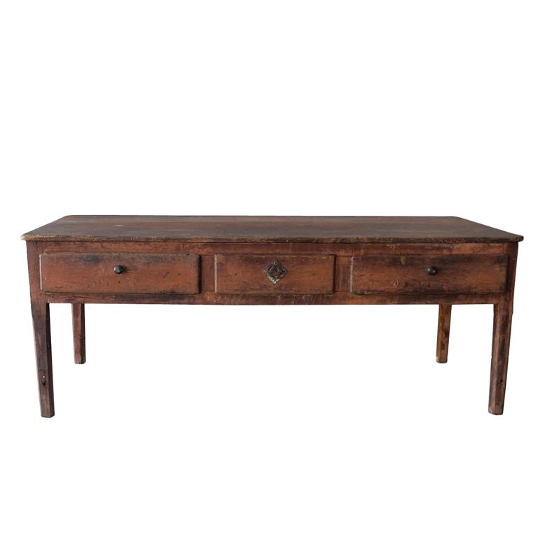 Antique Console Table with Drawers For Sale