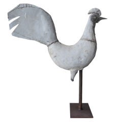 19th c. Lead Rooster from a Church Top in France