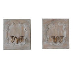 Antique Pair 18th c. Panel Appliques