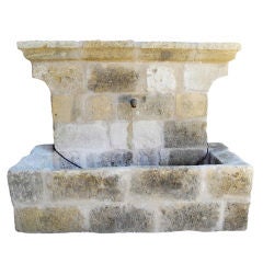 Provençal Stone Fountain with 19th c. Iron Fountain Spout