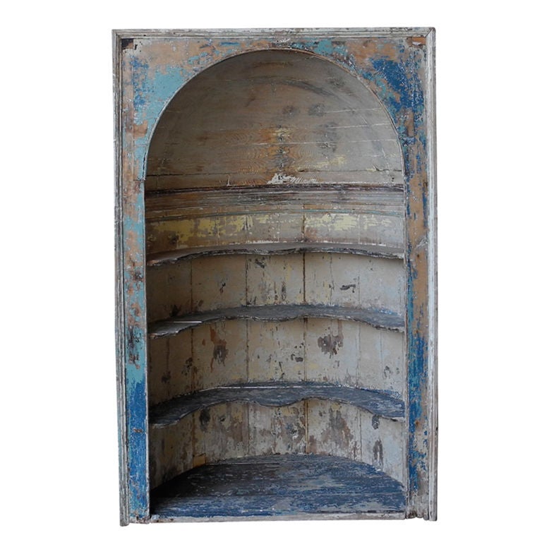 Antique 18th Century Wooden Niche with Shelves from England For Sale